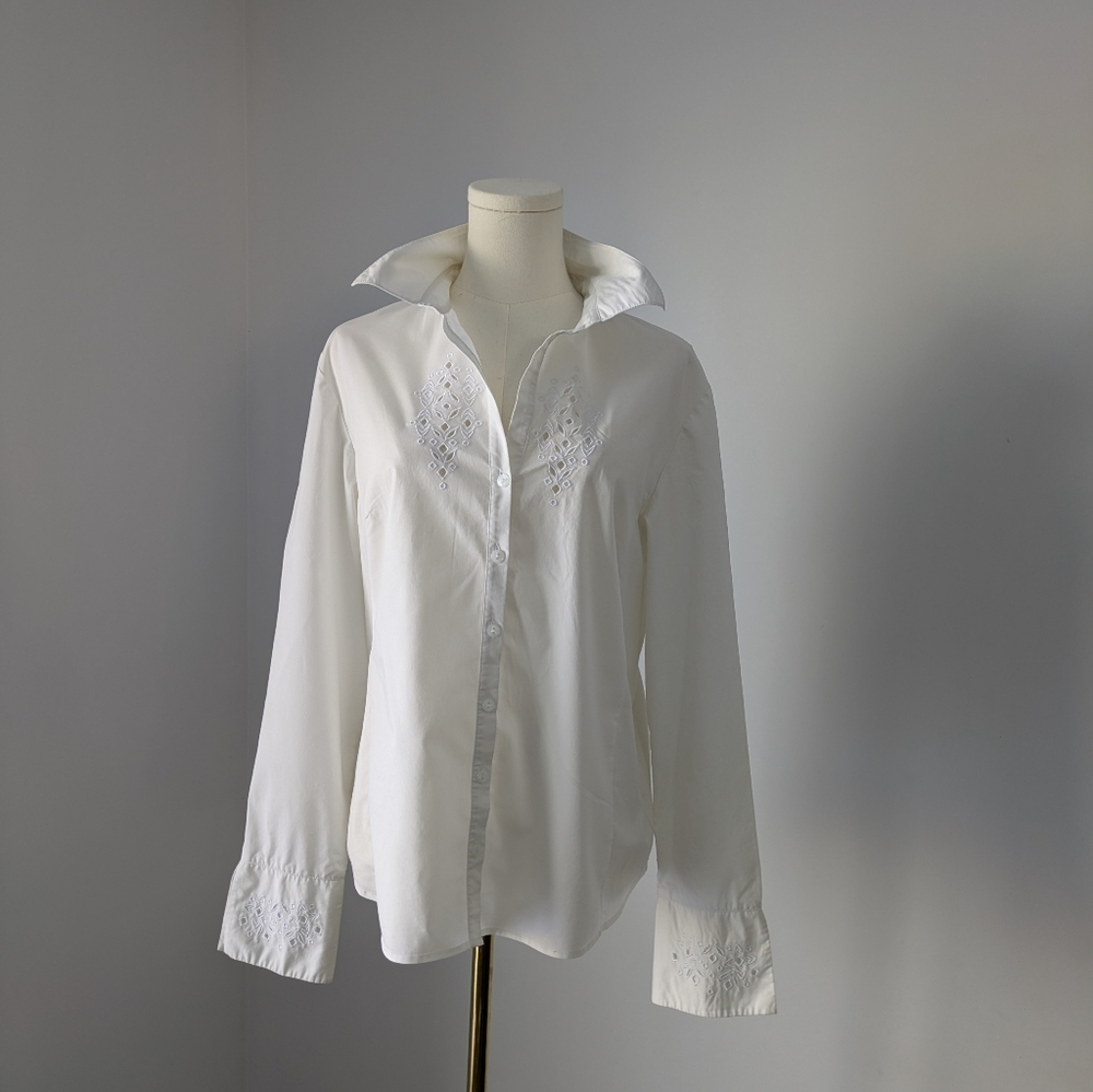 022_Button down shirt lace white